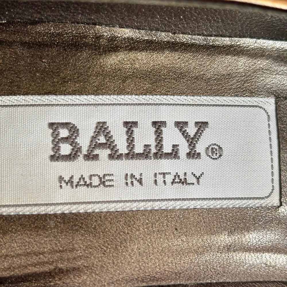 Bally Gold Brown Leather Kitten Heels EU 36 Italian Pumps